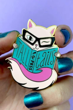 Tall Tails In Pink Enamel Pin By Erstwilder