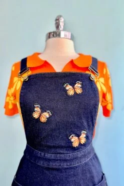 60's Orange Floral Knit Polo Top By Voodoo Vixen -MODERN MILLIE Shop 006B27FE 7F9E 4D85 B5AB 3310F33B39F7