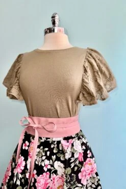 Sage Eyelet Ruffle Sleeve T-Shirt Top By Molly Bracken 7 Sage Eyelet Ruffle Sleeve T-Shirt Top By Molly Bracken -MODERN MILLIE Shop 00BB9C03 4C7B 4E9E 8AC8 C404B8A00746