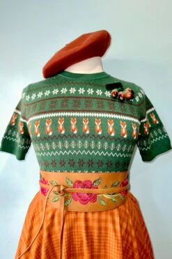 Green Vixey Fox Sweater By Hell Bunny -MODERN MILLIE Shop 0168398F 089D 40D8 8D35 11159E0C6A50