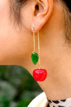 Cherry Bomb Layered Earrings By Peter And June