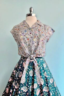 Beatrix Potter Button Down Crop Top By Tulip B. -MODERN MILLIE Shop 0250812F E0C3 42FC 867F 797D13B28E04