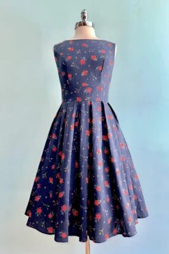 Navy Lady Bugs Lily Dress By Miss Lulo