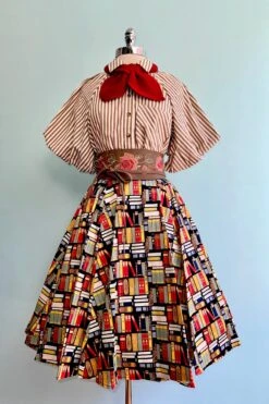 Pecan Stripe Button Down Balloon Sleeve Top -MODERN MILLIE Shop 031B46C6 8481 4411 9F92 ACB4352BA19D