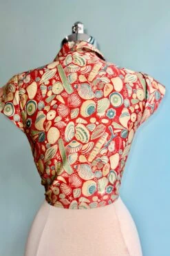 Dark Coral Shells Peggy Top By Palava -MODERN MILLIE Shop 03B43C75 F5C4 4CA2 A38C 37A55B69148A