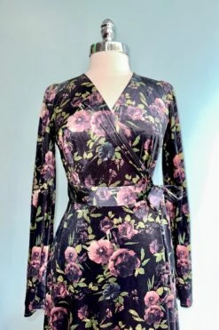 Velvet Flora Bell Sleeve Wrap Dress By Voodoo Vixen 5 Velvet Flora Bell Sleeve Wrap Dress By Voodoo Vixen -MODERN MILLIE Shop 03CA9031 2B41 4AA9 AAAC 712CE2F330A5