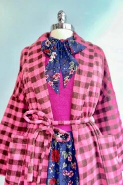 Final Sale Pink Checkered Wrap Coat By Compania Fantastica 6 Final Sale Pink Checkered Wrap Coat By Compania Fantastica -MODERN MILLIE Shop 0490D98D 2146 4BCB B26C 6485C0040C31