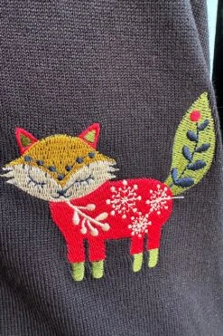 Scandi Fox Cardigan In Black By Banned -MODERN MILLIE Shop 04FA256C D97A 4995 854C B32DA64FD75A