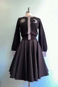 Silver Sun And Moon Cardigan Sweater -MODERN MILLIE Shop 0535AA96 5427 4952 9397 24DF391993B0