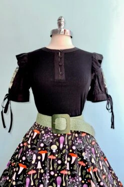 Embroidered Sleeve Top In Black -MODERN MILLIE Shop 09740E24 8359 4694 A80B 878F60A4D8B1