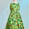 Kids Green Bugs Dress By Eva Rose