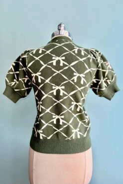 Olive Puff Sleeve Bow Sweater -MODERN MILLIE Shop 0A4CA5B0 0A46 4881 990E E9972AD3AF73