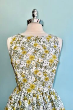 Mustard Floral Midi Dress By Retrolicious -MODERN MILLIE Shop 0C3C46A9 7437 415D A8B3 FBE16ACFB897