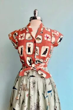 Red Coastal Memories Peggy Top By Palava -MODERN MILLIE Shop 0D60A7AB 267D 4597 85A1 B833D5BB895F