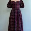 Navy Plaid Alessi Puff Sleeve Midi Dress -MODERN MILLIE Shop 0E5EFD3F 7ECB 4542 B98E D11BB9394A4F