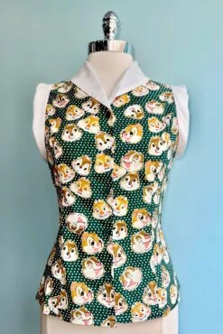 Chipmunks Button Down Top By Tulip B.