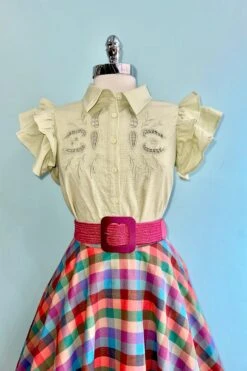 Madras Plaid Cotton Circle Skirt -MODERN MILLIE Shop 0F949A32 CA02 4BC1 BBBE 30F1E7482B8F