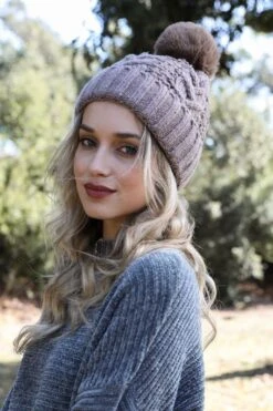 Cable Knit Pom Pom Beanie Hat In Multiple Colors -MODERN MILLIE Shop 11514913 06a56fae e01a 43d1 989d 404a9e0a97e2