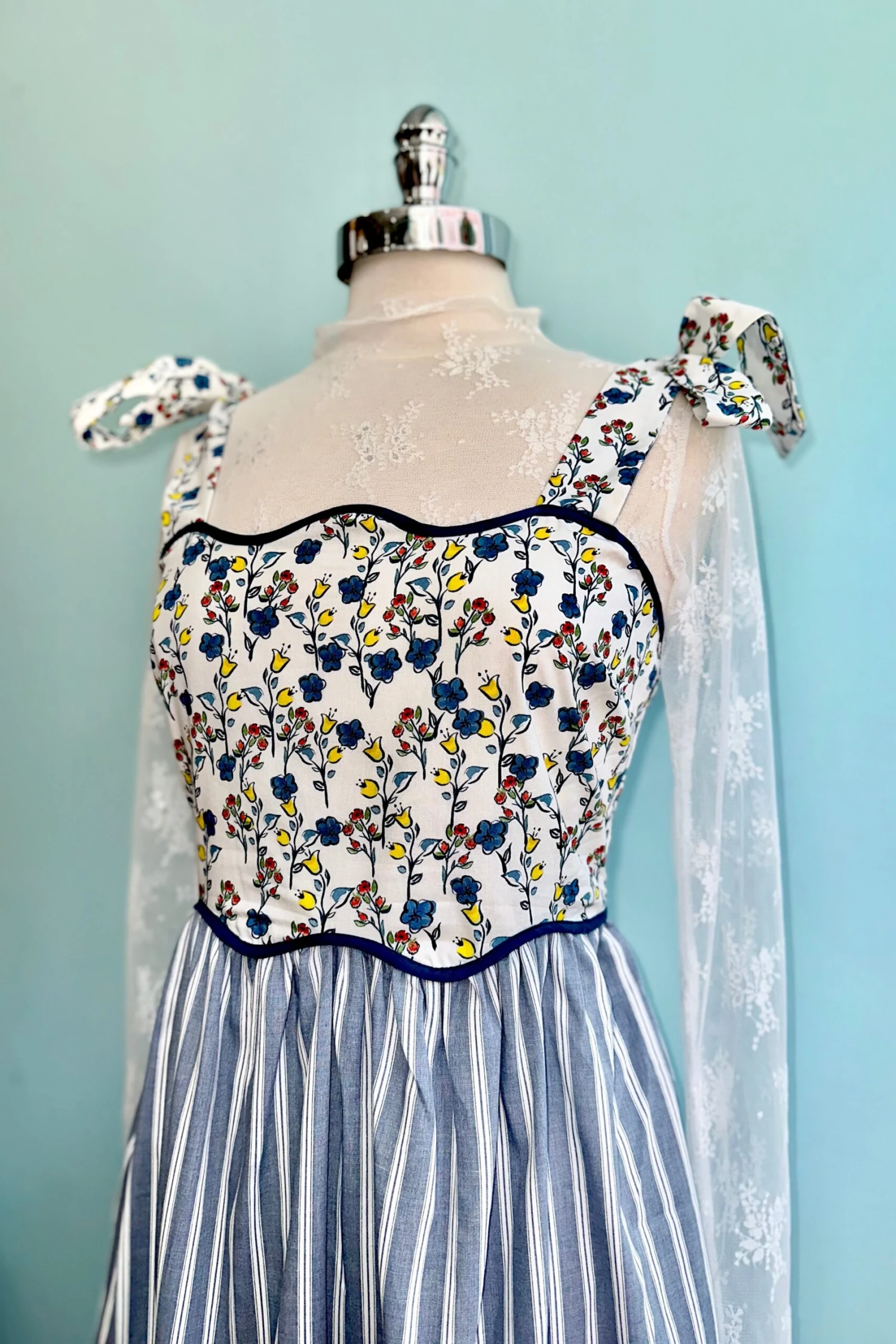 Blue Floral and Striped Print Midi Dress Blue Floral And Striped Print Midi Dress -MODERN MILLIE Shop 11E6860B B303 411E B713 A32B8F72646D scaled