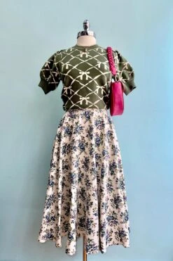 Olive Puff Sleeve Bow Sweater -MODERN MILLIE Shop 1281B7DA 70D2 4E09 92DC F2AA67F26619