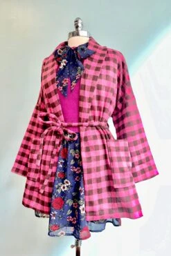 Final Sale Pink Checkered Wrap Coat By Compania Fantastica 7 Final Sale Pink Checkered Wrap Coat By Compania Fantastica -MODERN MILLIE Shop 129005E5 005A 4950 9C2A CD4FEA89C4F4