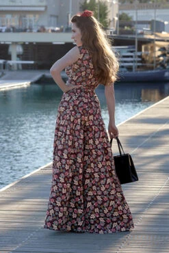 Zelene-Bo Floral Jumpsuit By Miss Candyfloss 7 Zelene-Bo Floral Jumpsuit By Miss Candyfloss -MODERN MILLIE Shop 1290floral wine web 3