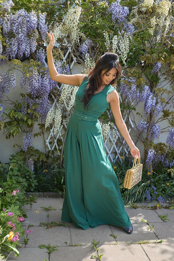 Zuzanne Gia Emerald Jumpsuit by Miss Candyfloss Zuzanne Gia Emerald Jumpsuit By Miss Candyfloss -MODERN MILLIE Shop 1290pl emerl web 2