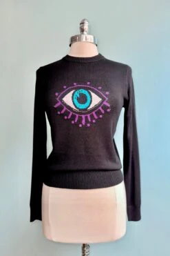 All Seeing Eye Fitted Sweater By Jawbreaker