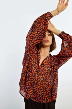 Graphic Voile Blouse By Lili Sidonio -MODERN MILLIE Shop 132608