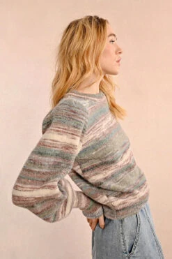 Pink Striped Sweater By Molly Bracken -MODERN MILLIE Shop 133085