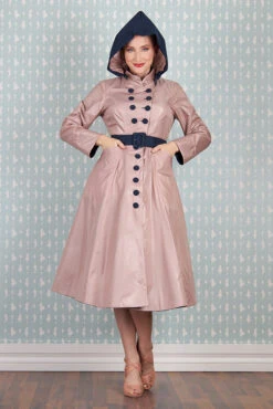 Laina-Lee Navy And Pink Reversible Water Repellent Coat By Miss Candyfloss -MODERN MILLIE Shop 1344riv pl navy studio 7