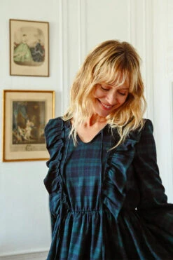 Navy Plaid Ruffle Mini Dress By Molly Bracken 9 Navy Plaid Ruffle Mini Dress By Molly Bracken -MODERN MILLIE Shop 134660