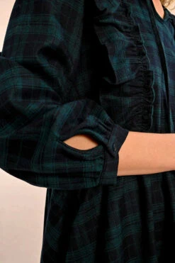 Navy Plaid Ruffle Mini Dress By Molly Bracken 10 Navy Plaid Ruffle Mini Dress By Molly Bracken -MODERN MILLIE Shop 134663