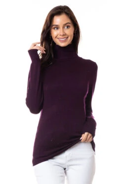 Dark Purple Long Sleeve Turtleneck Sweater -MODERN MILLIE Shop 13529499 87e238d2 ac28 465b a3f9 b558864f5bc1