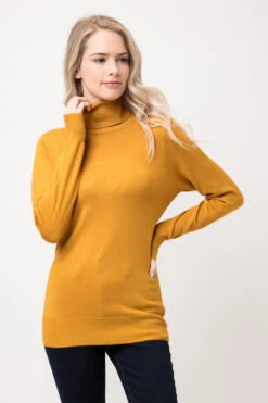 Mustard Long Sleeve Turtleneck Sweater -MODERN MILLIE Shop 13529499 8eed6ef1 f988 4158 840a f7e8287d1e86