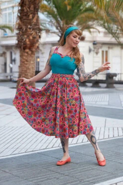 Liliko Floria Dress By Miss Candyfloss -MODERN MILLIE Shop 1367flori turq web 1