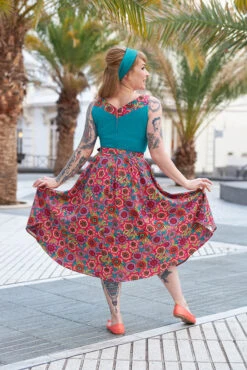 Liliko Floria Dress By Miss Candyfloss -MODERN MILLIE Shop 1367flori turq web 3