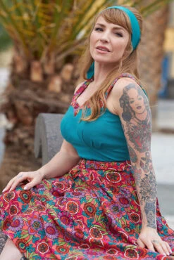 Liliko Floria Dress By Miss Candyfloss -MODERN MILLIE Shop 1367flori turq web 4