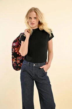 High Waisted Front Pocket Wide Leg Jeans By Molly Bracken -MODERN MILLIE Shop 136991