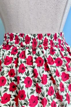 Red Floral Full Skirt By Tulip B. -MODERN MILLIE Shop 13EE8F38 5232 4063 B27A 5AC6AE38DAA9