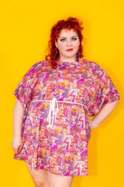 Sunset Mushroom Woven Short Caftan By Blue Platypus -MODERN MILLIE Shop 13e482847c74a0cf742ea2dab7634abc2943127d33a8b6e4035a23af7bcb4a32