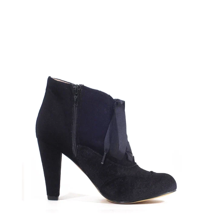 Taylor Black Velvet Ankle Boot by Chelsea Crew Taylor Black Velvet Ankle Boot By Chelsea Crew -MODERN MILLIE Shop 14
