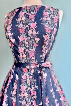 Navy And Pink Floral Vine Monica Dress By Heart Of Haute 4 Navy And Pink Floral Vine Monica Dress By Heart Of Haute -MODERN MILLIE Shop 1418AB77 7B25 4474 9C00 930BF377F0D5