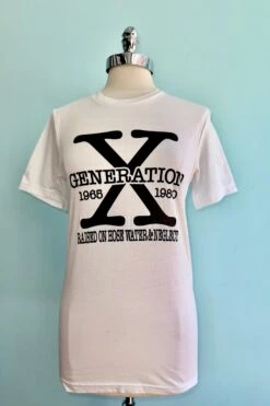 Gen X Raised On Hose Water And Neglect T-Shirt In White