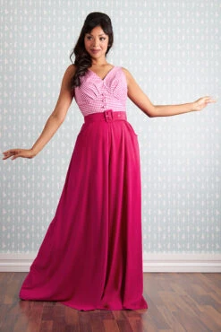 Helaina- Mai Fuchsia Jumpsuit By Miss Candyfloss