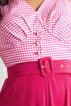 Helaina- Mai Fuchsia Jumpsuit By Miss Candyfloss -MODERN MILLIE Shop 1491linch stuio 5