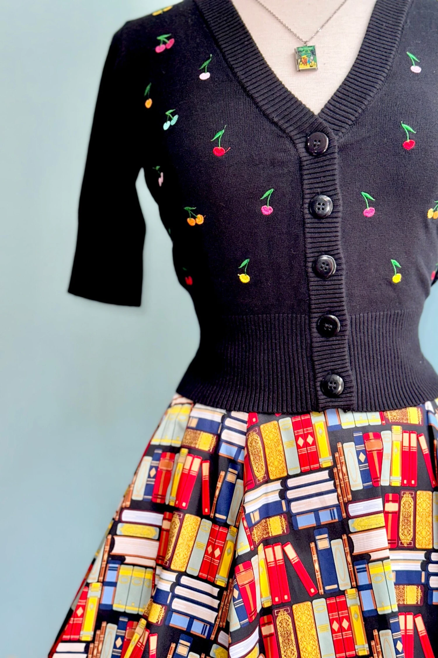 Rainbow Cherry Embroidered Cardigan Sweater by Voodoo Vixen Rainbow Cherry Embroidered Cardigan Sweater By Voodoo Vixen -MODERN MILLIE Shop 14F08206 4E34 4735 B315 F6395E854FA6 scaled