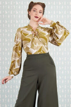 Tannia-Khalia Tie Blouse By Miss Candyfloss 8 Tannia-Khalia Tie Blouse By Miss Candyfloss -MODERN MILLIE Shop 1506geo olive studio 1