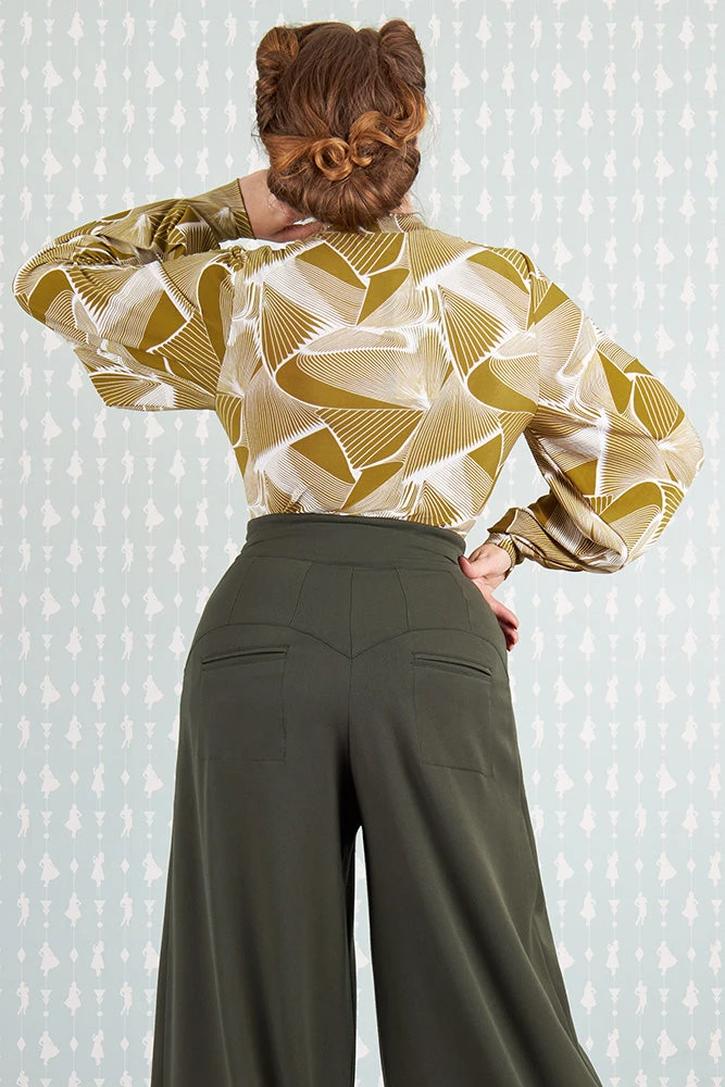 Tannia-Khalia Tie Blouse by Miss Candyfloss Tannia-Khalia Tie Blouse By Miss Candyfloss -MODERN MILLIE Shop 1506geo olive studio 3