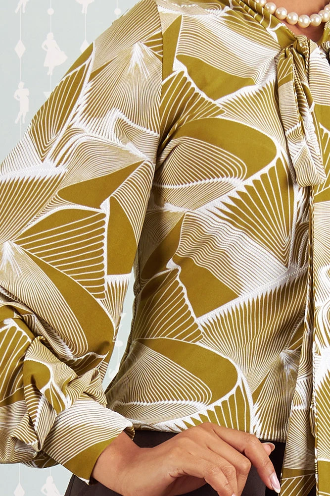 Tannia-Khalia Tie Blouse by Miss Candyfloss Tannia-Khalia Tie Blouse By Miss Candyfloss -MODERN MILLIE Shop 1506geo olive studio 5